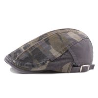 Men's Basic Camouflage Curved Eaves Beret Hat sku image 3