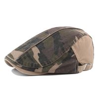 Men's Basic Camouflage Curved Eaves Beret Hat sku image 1