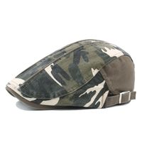 Men's Basic Camouflage Curved Eaves Beret Hat sku image 4