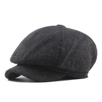 Men's Vintage Style British Style Argyle Curved Eaves Beret Hat main image 5