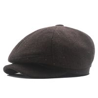 Men's Vintage Style British Style Argyle Curved Eaves Beret Hat sku image 15
