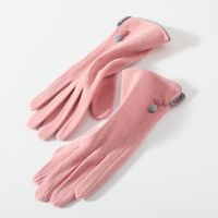 Frau Mode Einfarbig Samt Polyester Handschuhe 1 Paar sku image 1