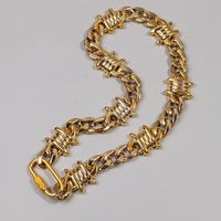Hip-hop Solid Color Arylic Plating Gold Plated Women's Necklace main image 1