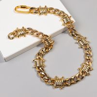 Hip-hop Solid Color Arylic Plating Gold Plated Women's Necklace main image 3