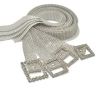 Simple Style Solid Color Alloy Plastic Women's Chain Belts main image 1