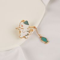 Simple Style Cat Alloy Enamel Couple Brooches main image 1