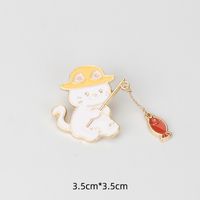Simple Style Cat Alloy Enamel Couple Brooches sku image 3