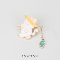 Style Simple Chat Alliage Émail Coupler Broches sku image 4
