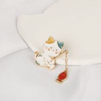 Simple Style Cat Alloy Enamel Couple Brooches main image 2