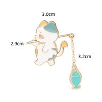 Style Simple Chat Alliage Émail Coupler Broches sku image 2