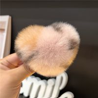 Women's Cute Simple Style Heart Shape Rabbit Fur Hair Clip sku image 18