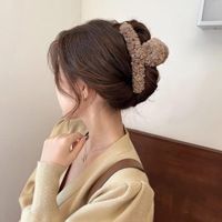 Lady Streetwear Solid Color Plush Hair Claws main image 5