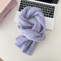 Women's Simple Style Solid Color Knit Scarf sku image 4