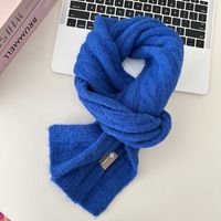 Women's Simple Style Solid Color Knit Scarf sku image 7