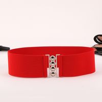 Basic Simple Style Solid Color Alloy Cloth Women's Woven Belts sku image 1