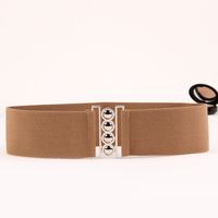 Basic Simple Style Solid Color Alloy Cloth Women's Woven Belts sku image 2