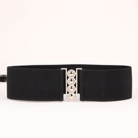 Basic Simple Style Solid Color Alloy Cloth Women's Woven Belts sku image 3