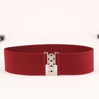 Basic Simple Style Solid Color Alloy Cloth Women's Woven Belts sku image 10