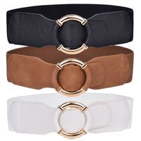 Simple Style Classic Style Solid Color Pu Leather Alloy Women's Leather Belts main image 1