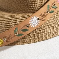 Retro Ethnic Style Flower Pu Leather Alloy Embroidery Women's Leather Belts main image 3