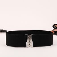 Basic Simple Style Solid Color Alloy Cloth Women's Woven Belts main image 1