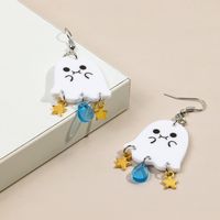 1 Pair Simple Style Star Patchwork Arylic Drop Earrings main image 3