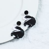 1 Pair Simple Style Animal Printing Arylic Drop Earrings main image 1