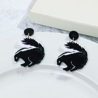 1 Pair Simple Style Animal Printing Arylic Drop Earrings main image 4