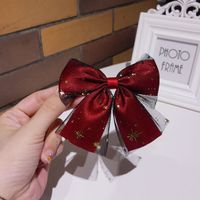 Cute Star Bow Knot Cloth Lace Hair Clip main image 5