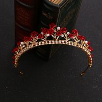 Elegant Crown Metal Plating Inlay Rhinestones Crown main image 3