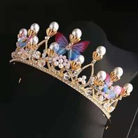Elegant Sweet Crown Alloy Plating Inlay Rhinestones Crown main image 2