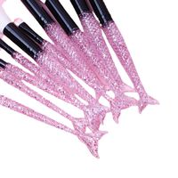 Casual Pink Purple Blue Corrugated Nylon Wool Plastic Handgrip Makeup Brushes 1 Set main image 3
