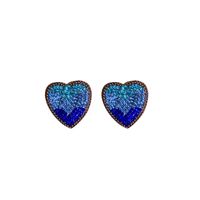 1 Pair Vintage Style Heart Shape Bow Knot Plating Inlay Alloy Rhinestones Drop Earrings main image 6