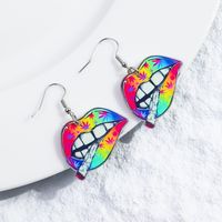 1 Pair Classic Style Butterfly Printing Arylic Drop Earrings sku image 3
