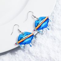 1 Pair Classic Style Butterfly Printing Arylic Drop Earrings sku image 4