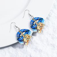 1 Pair Classic Style Butterfly Printing Arylic Drop Earrings sku image 5