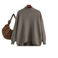 Women's Sweater Long Sleeve Sweaters & Cardigans Casual Simple Style Solid Color main image 3