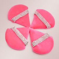 Casual Solid Color Crystal Velvet Makeup Puff 1 Piece main image 2