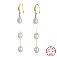 1 Pair Baroque Style French Style Geometric Color Block Irregular Polishing Plating Freshwater Pearl 14k Gold Plated White Gold Plated Silver Plated Drop Earrings main image 4