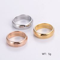 Casual Solid Color Stainless Steel Plating 18k Gold Plated Rose Gold Plated Rings main image 1