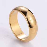 Casual Solid Color Stainless Steel Plating 18k Gold Plated Rose Gold Plated Rings main image 4