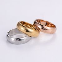 Casual Solid Color Stainless Steel Plating 18k Gold Plated Rose Gold Plated Rings main image 5