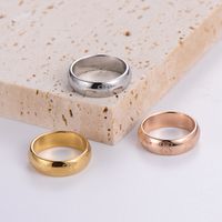 Casual Solid Color Stainless Steel Plating 18k Gold Plated Rose Gold Plated Rings main image 6