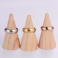 Casual Solid Color Stainless Steel Plating 18k Gold Plated Rose Gold Plated Rings main image 7