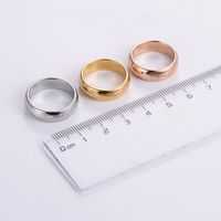 Casual Solid Color Stainless Steel Plating 18k Gold Plated Rose Gold Plated Rings main image 8