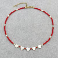 Classic Style Round Shell Beaded Women's Necklace sku image 1