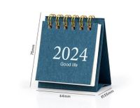 Yue Zhen Morandi Calendario 2024 Pequeño Escritorio Decoración De Escritorio Creativo Bobina Calendario Cuaderno Al Por Mayor sku image 1