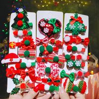 Cute Christmas Hat Christmas Tree Star Sequin Cloth Hair Clip main image 5