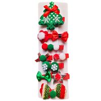 Cute Christmas Hat Christmas Tree Star Sequin Cloth Hair Clip main image 2