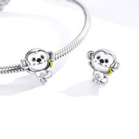 Casual Monkey Sterling Silver Inlay Zircon Jewelry Accessories main image 1